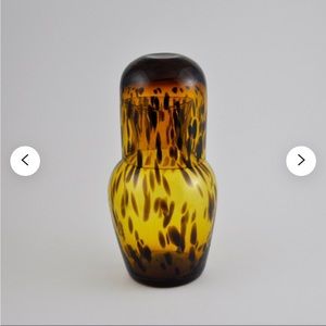 Vintage Glass Tortoiseshell Bedside Carafe
